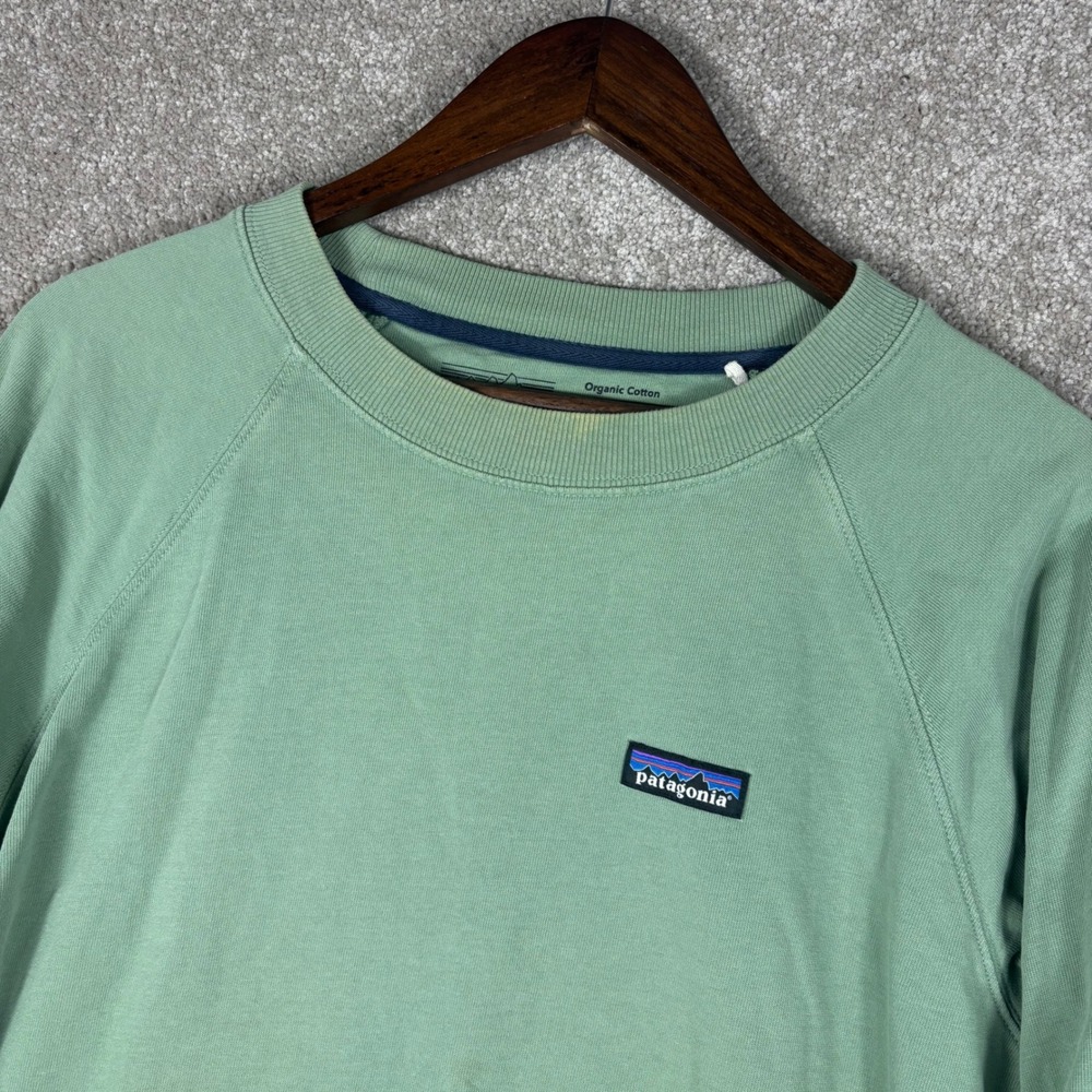 Patagonia Organic Cotton Crewneck Sweatshirt Sage Green Raglan Pullover Large